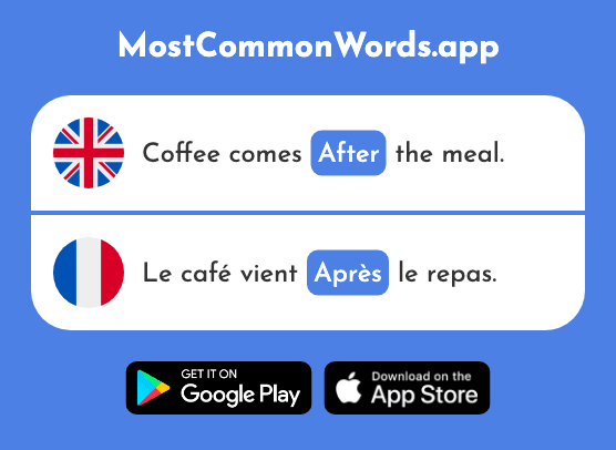 After - Après (The 82nd Most Common French Word)