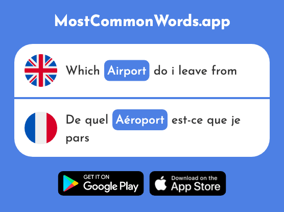 Airport - Aéroport (The 2113th Most Common French Word)