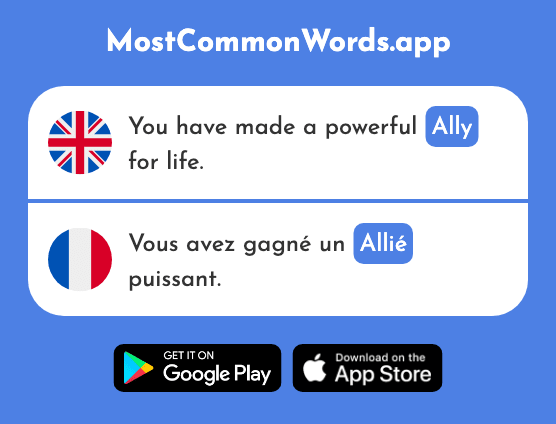 Allied, ally - Allié (The 1992nd Most Common French Word)