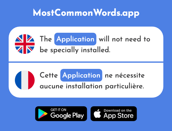 Application - Application (The 1030th Most Common French Word)