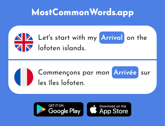 Arrival - Arrivée (The 1075th Most Common French Word)