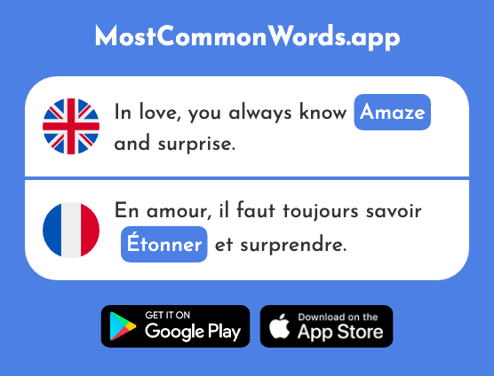 Astonish, amaze - Étonner (The 1778th Most Common French Word)