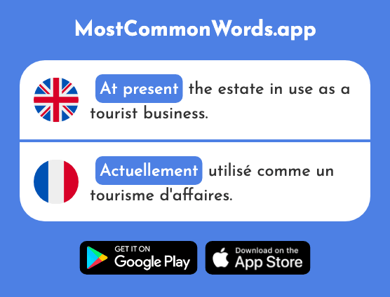 At present, at the moment - Actuellement (The 728th Most Common French Word)