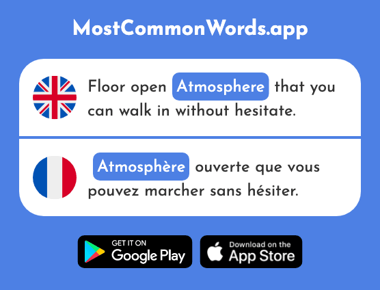 Atmosphere - Atmosphère (The 2493rd Most Common French Word)