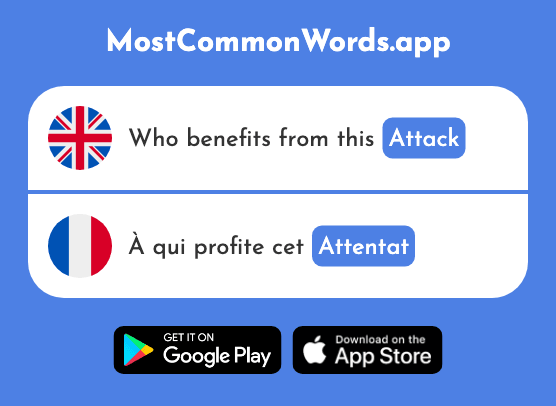 Attack, assassination attempt - Attentat (The 1878th Most Common French Word)