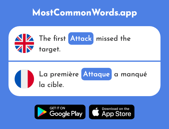 Attack - Attaque (The 1655th Most Common French Word)