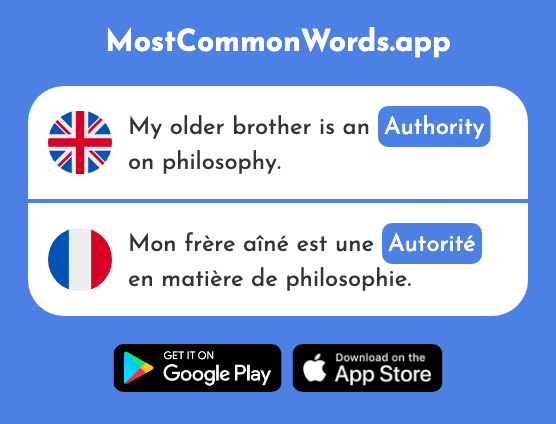 Authority - Autorité (The 783rd Most Common French Word)