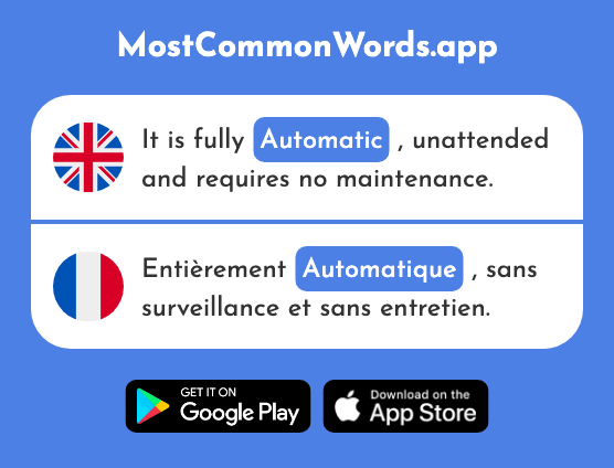 Automatic - Automatique (The 2800th Most Common French Word)