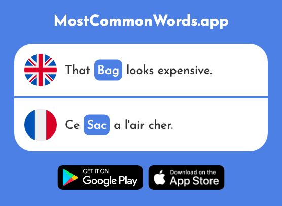 Bag, sack - Sac (The 2343rd Most Common French Word)