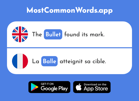 Ball, bullet - Balle (The 2311th Most Common French Word)