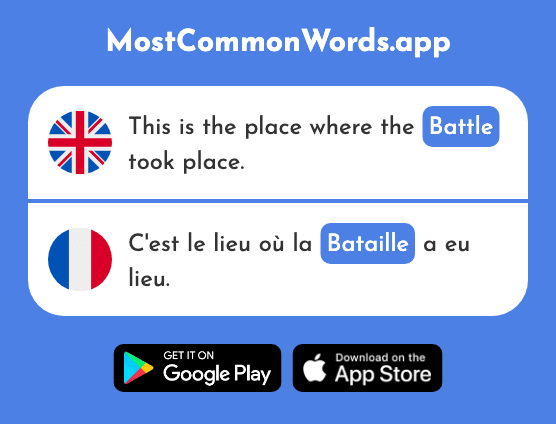 Battle - Bataille (The 1303rd Most Common French Word)