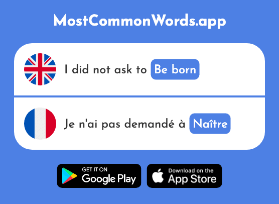 Be born - Naître (The 667th Most Common French Word)