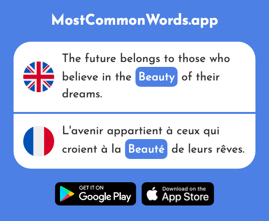 Beauty - Beauté (The 2492nd Most Common French Word)