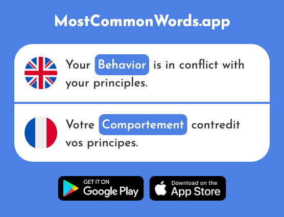 Behavior - Comportement (The 1489th Most Common French Word)