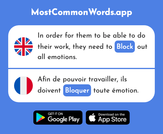 Block - Bloquer (The 2004th Most Common French Word)