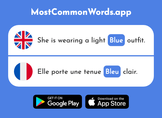 Blue - Bleu (The 1216th Most Common French Word)