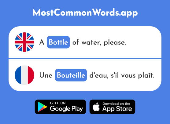 Bottle - Bouteille (The 2979th Most Common French Word)