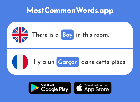 Boy - Garçon (The 1599th Most Common French Word)