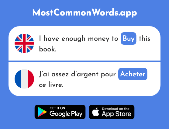 Buy - Acheter (The 636th Most Common French Word)