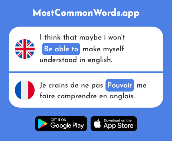 Can, be able to - Pouvoir (The 20th Most Common French Word)