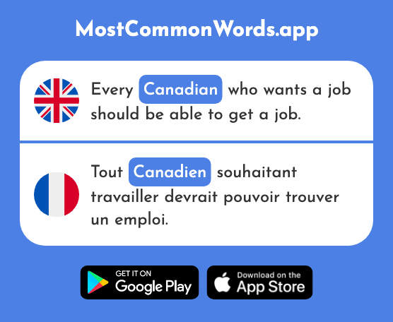 Canadian - Canadien (The 611th Most Common French Word)
