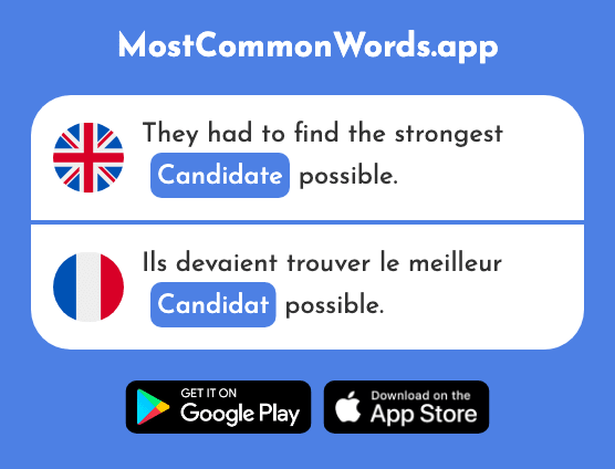 Candidate - Candidat (The 1328th Most Common French Word)