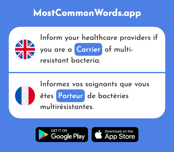 Carrier, holder - Porteur (The 2430th Most Common French Word)