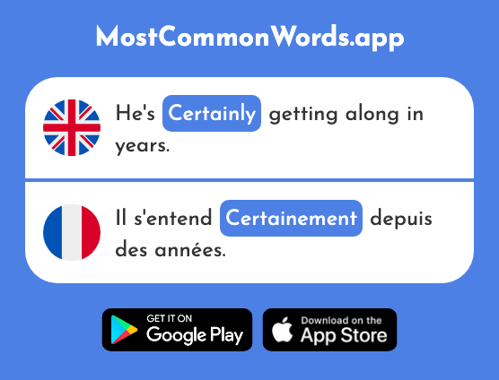 Certainly - Certainement (The 1071st Most Common French Word)