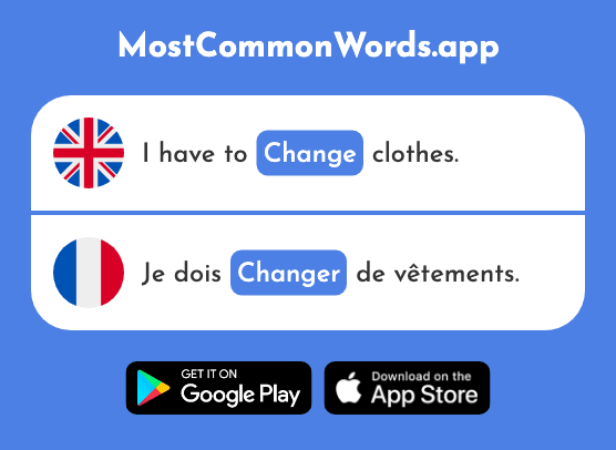 Change - Changer (The 283rd Most Common French Word)