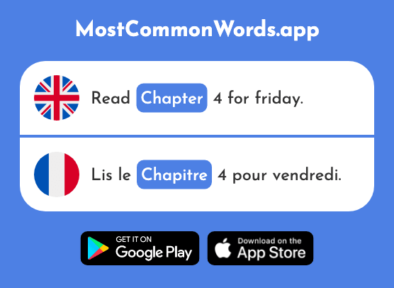Chapter - Chapitre (The 1317th Most Common French Word)