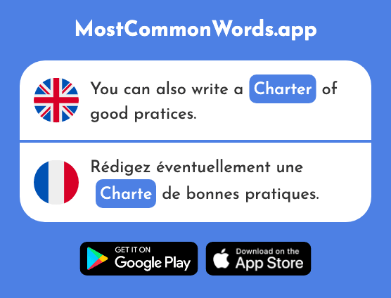 Charter - Charte (The 2900th Most Common French Word)
