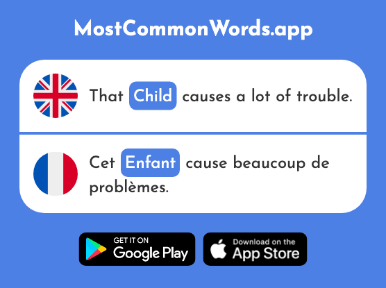 Child - Enfant (The 126th Most Common French Word)
