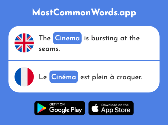 Cinema - Cinéma (The 1623rd Most Common French Word)