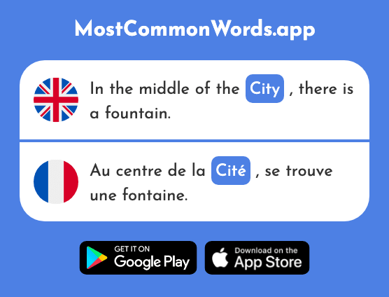 City - Cité (The 1246th Most Common French Word)