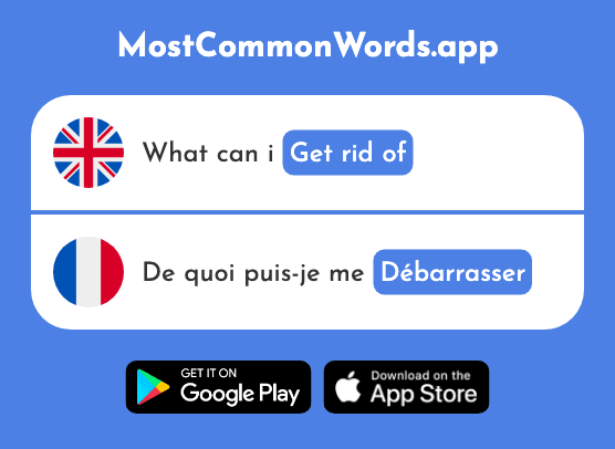 Clear, get rid of - Débarrasser (The 2235th Most Common French Word)