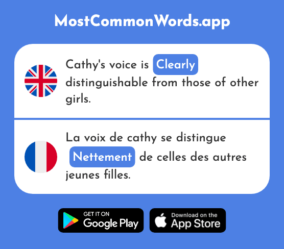Clearly, distinctly - Nettement (The 2055th Most Common French Word)