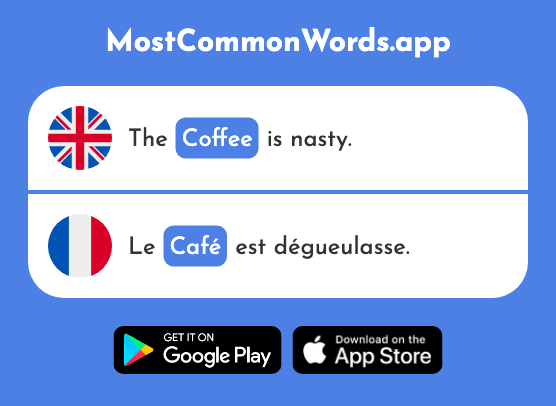 Coffee, café - Café (The 1886th Most Common French Word)