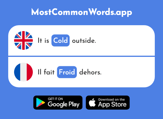 Cold - Froid (The 1307th Most Common French Word)