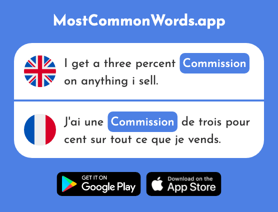 Commission - Commission (The 461st Most Common French Word)