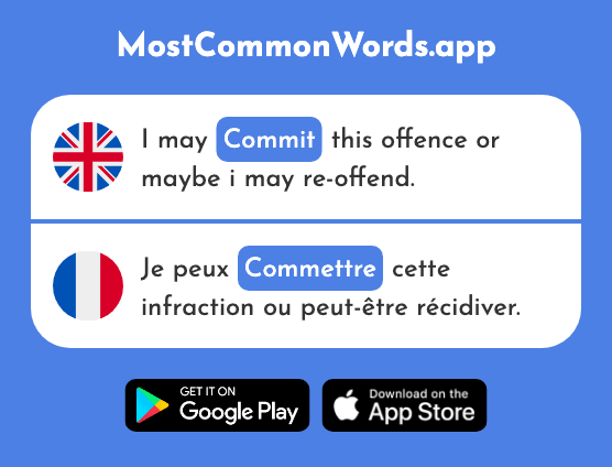 Commit - Commettre (The 1196th Most Common French Word)