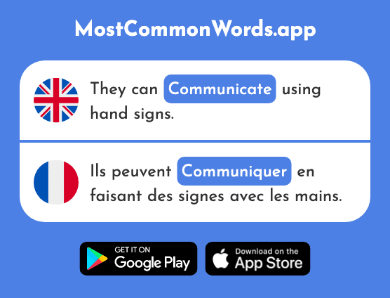 Communicate - Communiquer (The 1514th Most Common French Word)