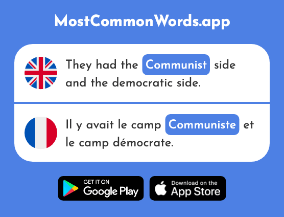 Communist - Communiste (The 1696th Most Common French Word)