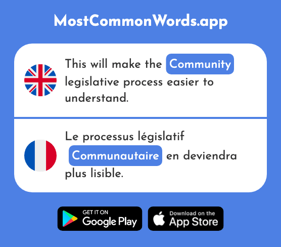 Community, communal - Communautaire (The 1811th Most Common French Word)