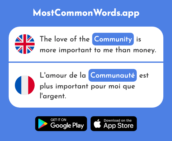 Community - Communauté (The 558th Most Common French Word)