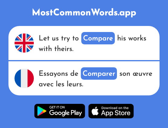 Compare - Comparer (The 1560th Most Common French Word)