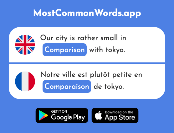 Comparison - Comparaison (The 2244th Most Common French Word)