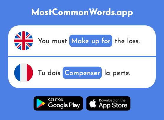 Compensate for, make up for - Compenser (The 2594th Most Common French Word)