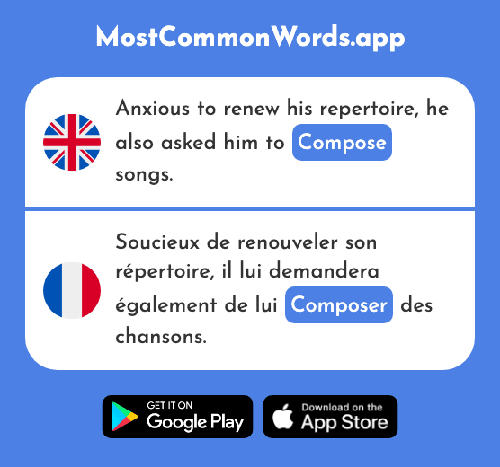 Compose, dial - Composer (The 858th Most Common French Word)