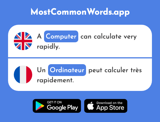 Computer - Ordinateur (The 2201st Most Common French Word)