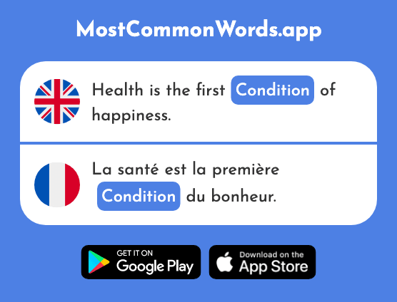 Condition - Condition (The 281st Most Common French Word)